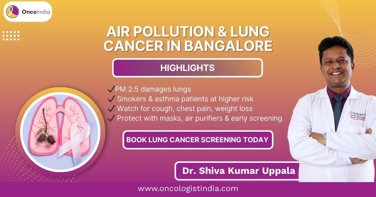 Lung cancer from air pollution in Bangalore